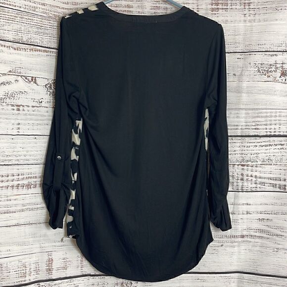 Daniel Rainn Top Womens Size Xs Gunther abstract print Blouse Popover Light New - Picture 5 of 9